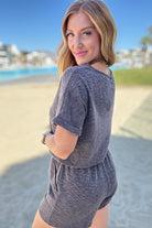 One Eleven North So Sure Short Sleeve Romper Jumpsuits & Rompers
