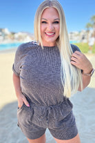 One Eleven North So Sure Short Sleeve Romper Jumpsuits & Rompers