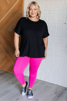 Zenana Soft Serve Brushed Microfiber Set in Neon Hot Pink Athleisure