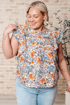One Eleven North Something Peaceful Flutter Sleeve Blouse Tops