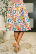 Oddi Sound Mind Floral A Line Midi Skirt Womens