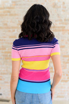 One Eleven North Sounds Great Striped Ribbed Top Tops