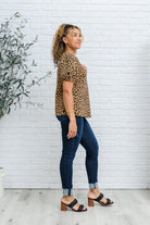 Hailey & Co Spotted Animal Print Blouse Final Sale Ave Shops