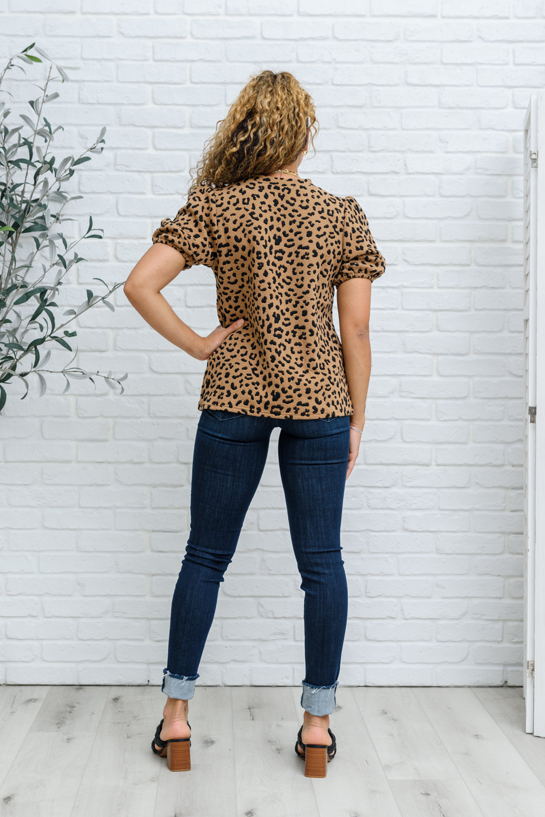Hailey & Co Spotted Animal Print Blouse Final Sale Ave Shops