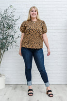 Hailey & Co Spotted Animal Print Blouse Final Sale Ave Shops