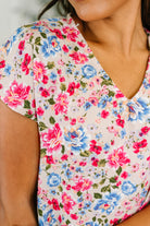 Spring Air Floral Print Blouse Womens