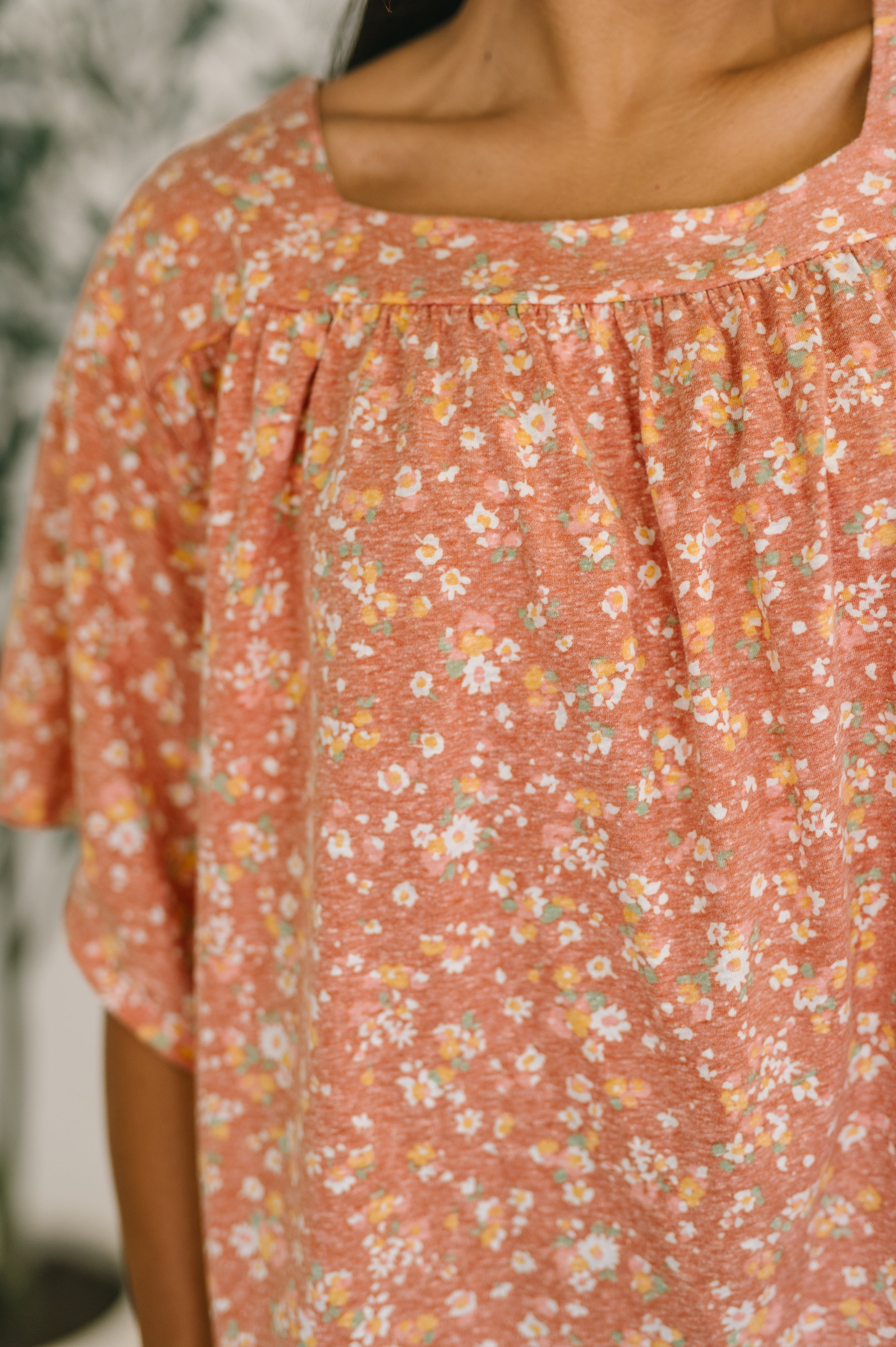 Haptics Spring Breeze Square Beck Top in Dusty Rose Womens