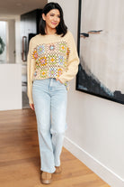 Heyson Square Dance Granny Square Sweater Tops