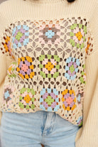 Heyson Square Dance Granny Square Sweater Tops