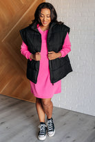 Dear Scarlett Milan Travel Shift Dress in Hot Pink Ave Shops