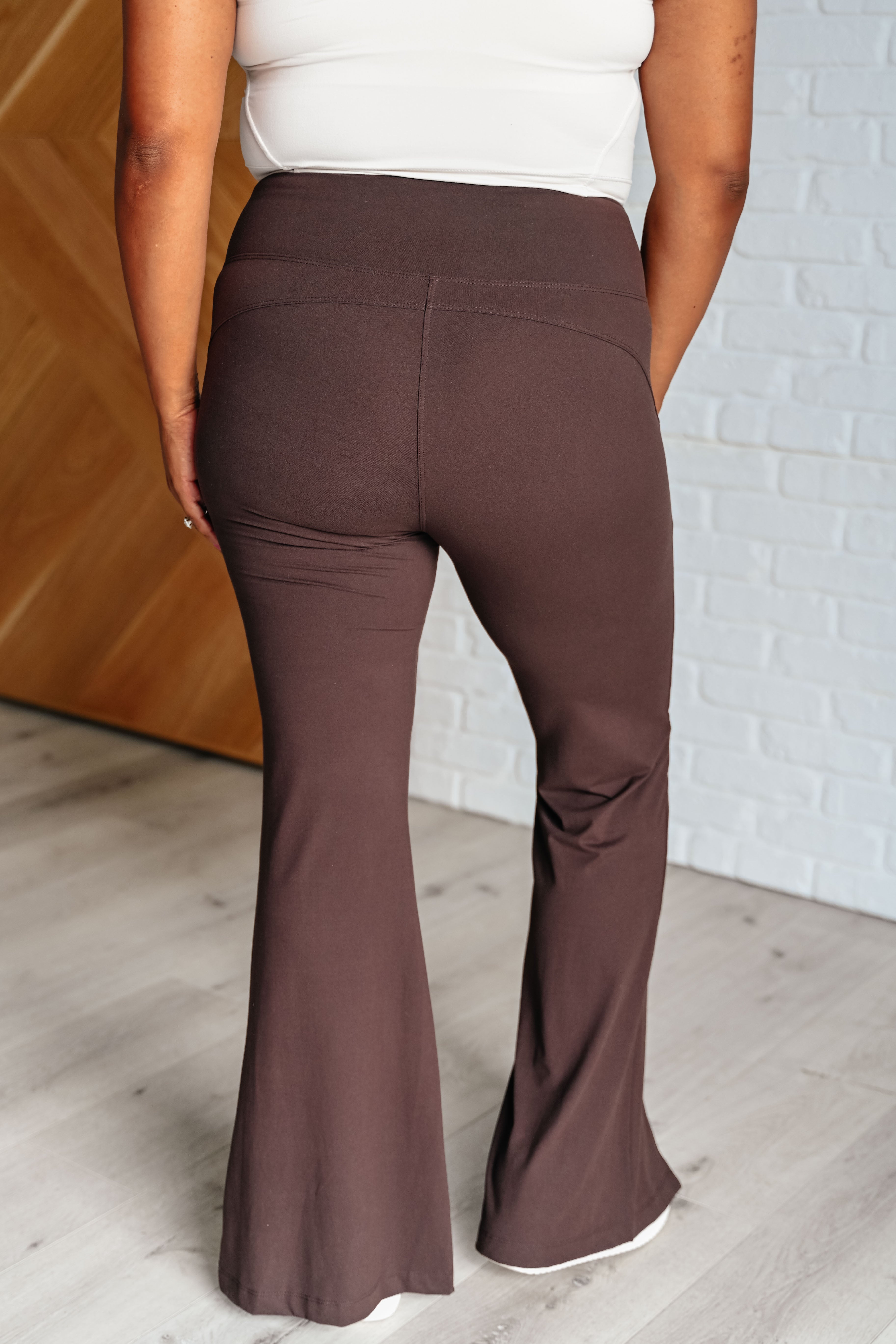 Rae Mode Stamina Stride Flare Leggings in Espresso Ave Shops