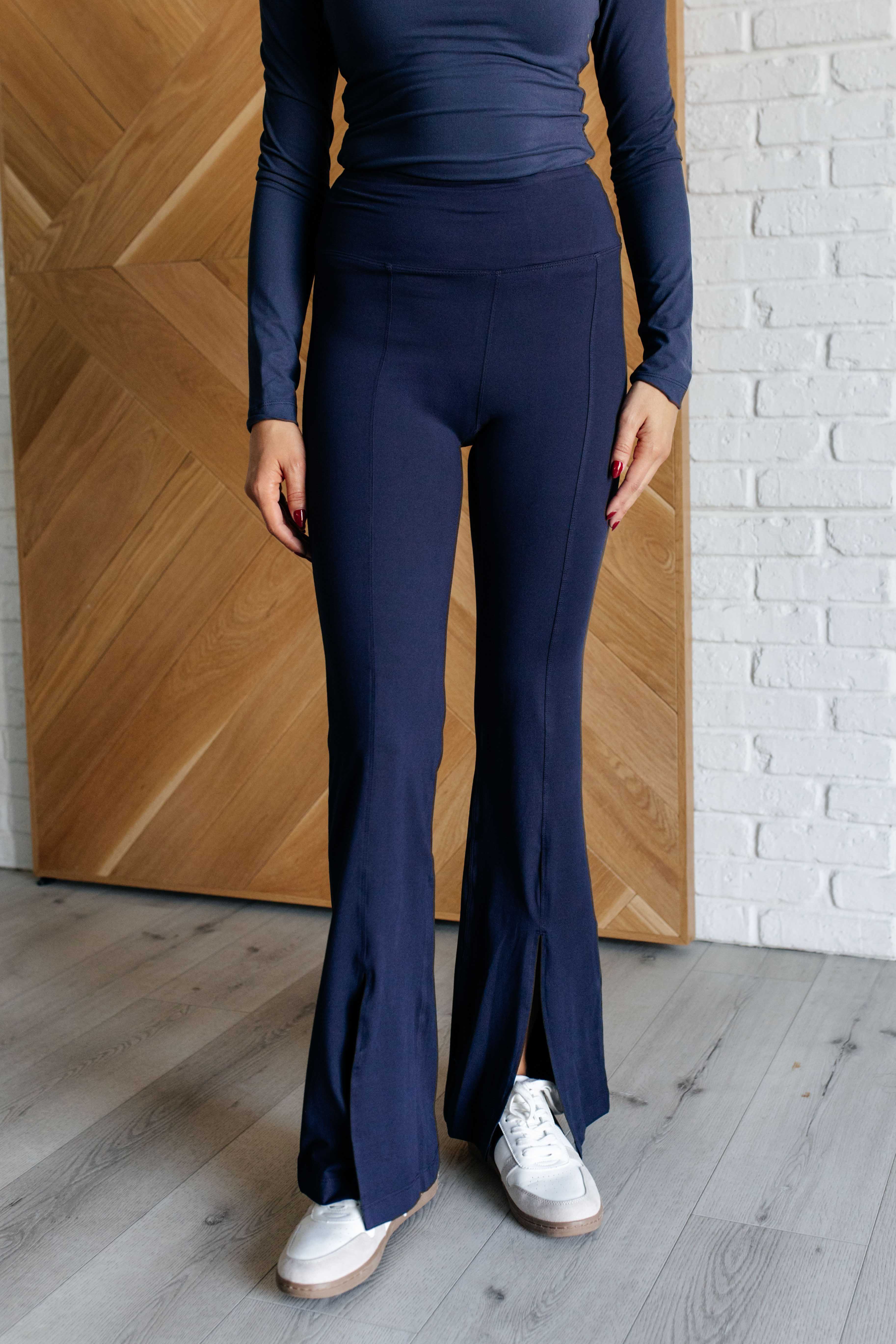 Rae Mode Stamina Stride Flare Leggings in Navy Ave Shops