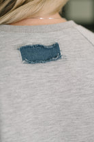Haptics Star Stud Distressed Applique Top Womens