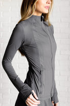 Rae Mode Staying Swift Activewear Jacket in Titanium Ave Shops