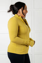 Rae Mode Staying Swift Activewear Jacket in Yellow Pear Activewear