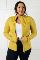 Rae Mode Staying Swift Activewear Jacket in Yellow Pear Activewear