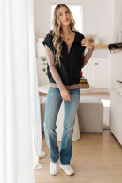 One Eleven North Indeed You Do Long Sleeve V-Neck Top Tops