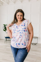 Sew in Love Still the One Lace Sleeve Floral Top Tops