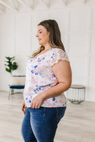 Sew in Love Still the One Lace Sleeve Floral Top Tops
