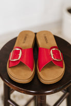 Strawberry Slip on Slide in Delight Red Womens