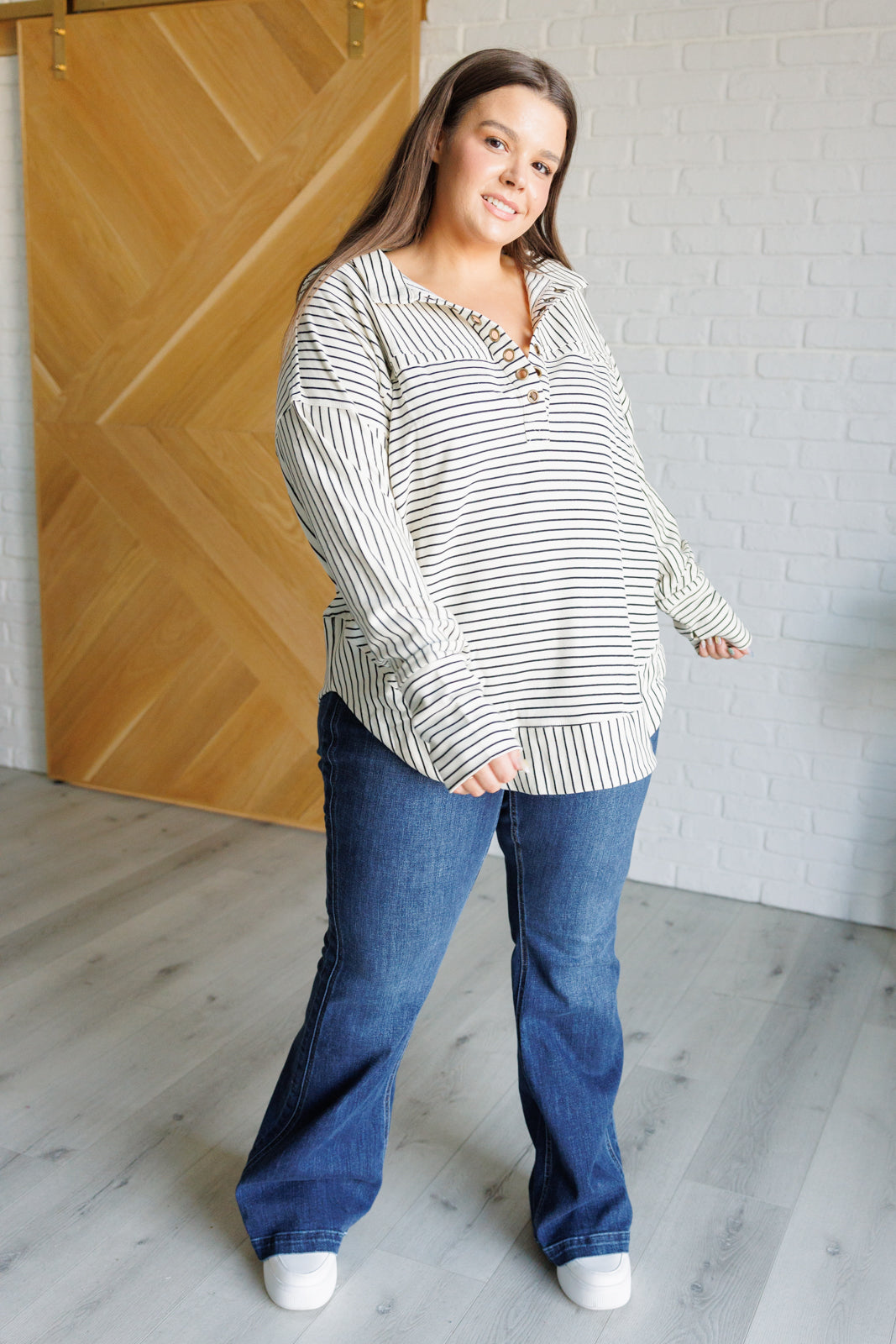 BiBi Striped Serendipity Pullover Ave Shops