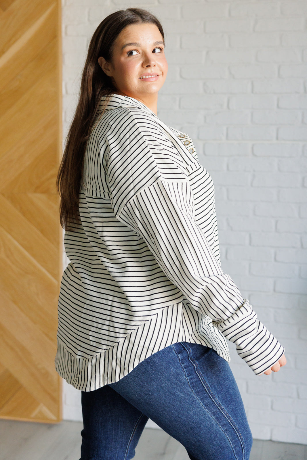 BiBi Striped Serendipity Pullover Ave Shops