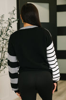 One Eleven North Striped Simplicity Color Block Relaxed Pullover Womens