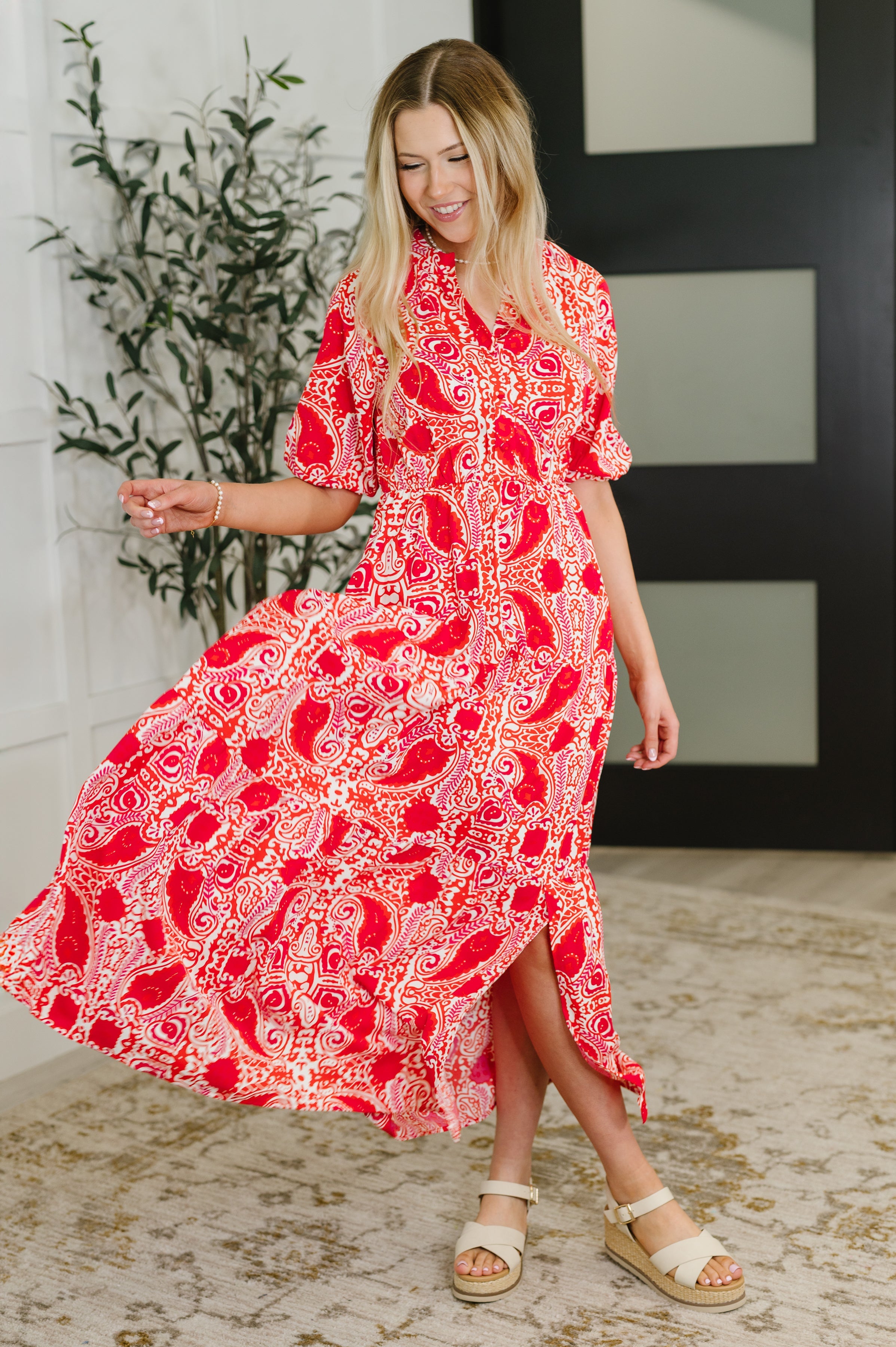 One Eleven North Strolling By Floral Maxi Dress Womens