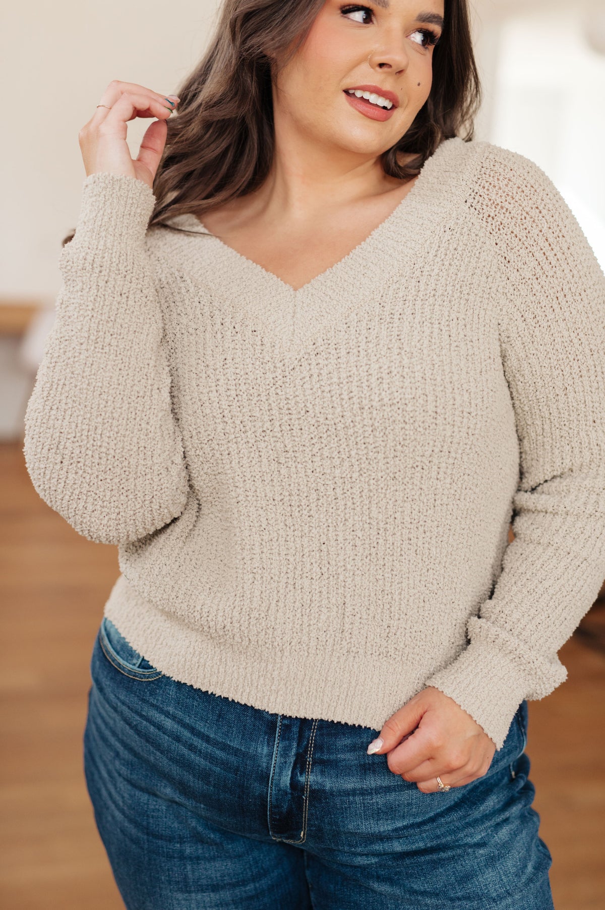One Eleven North Stuck In The Moment V-Neck Sweater Tops