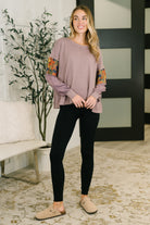 In Loom Subtle Breeze Floral Patchwork Pullover Womens