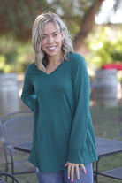 Now N Forever Subtly Striped Long Sleeve Top