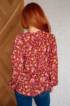 Andree by Unit Sunday Brunch Blouse in Rust Floral Blouses