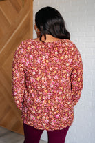 Andree by Unit Sunday Brunch Blouse in Rust Floral Blouses