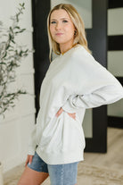 Zenana Sunday Snug Relaxed Pullover in Bone Womens