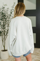 Zenana Sunday Snug Relaxed Pullover in Bone Womens