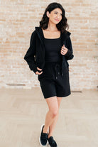 Rae Mode Sun or Shade Zip Up Jacket in Black Ave Shops