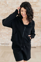 Rae Mode Sun or Shade Zip Up Jacket in Black Ave Shops