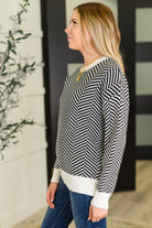 One Eleven North Super Secret Chevron Sweater Womens