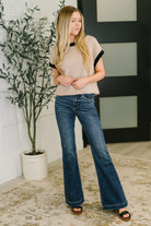 One Eleven North Sure Seems Sweet Contrast Trim Sleeveless Sweater Womens