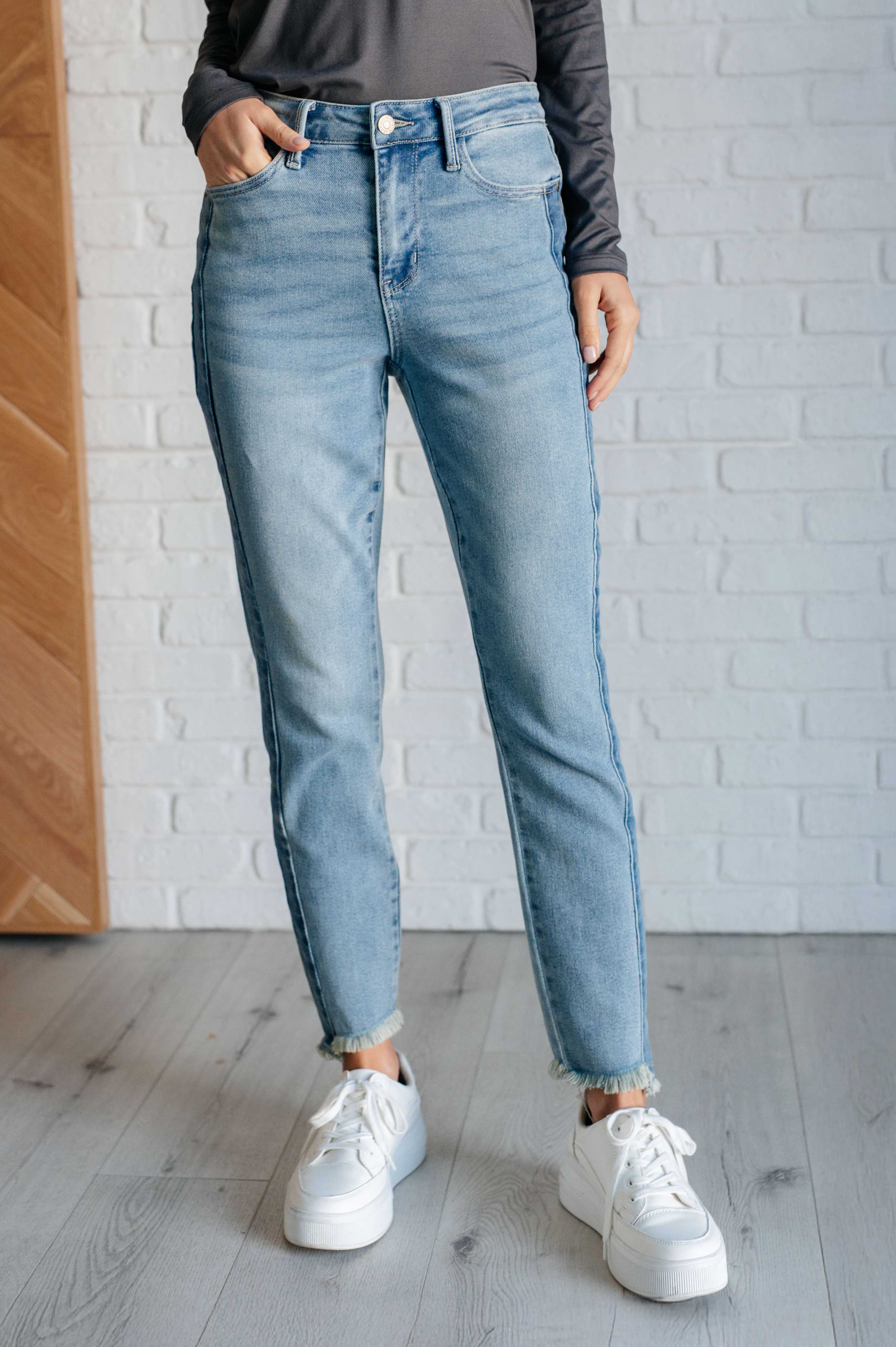 Judy Blue Susan High Rise Side Panel Detail Slim Jeans Ave Shops