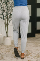 Zenana Sweat It High Waisted Joggers in Heather Grey Womens