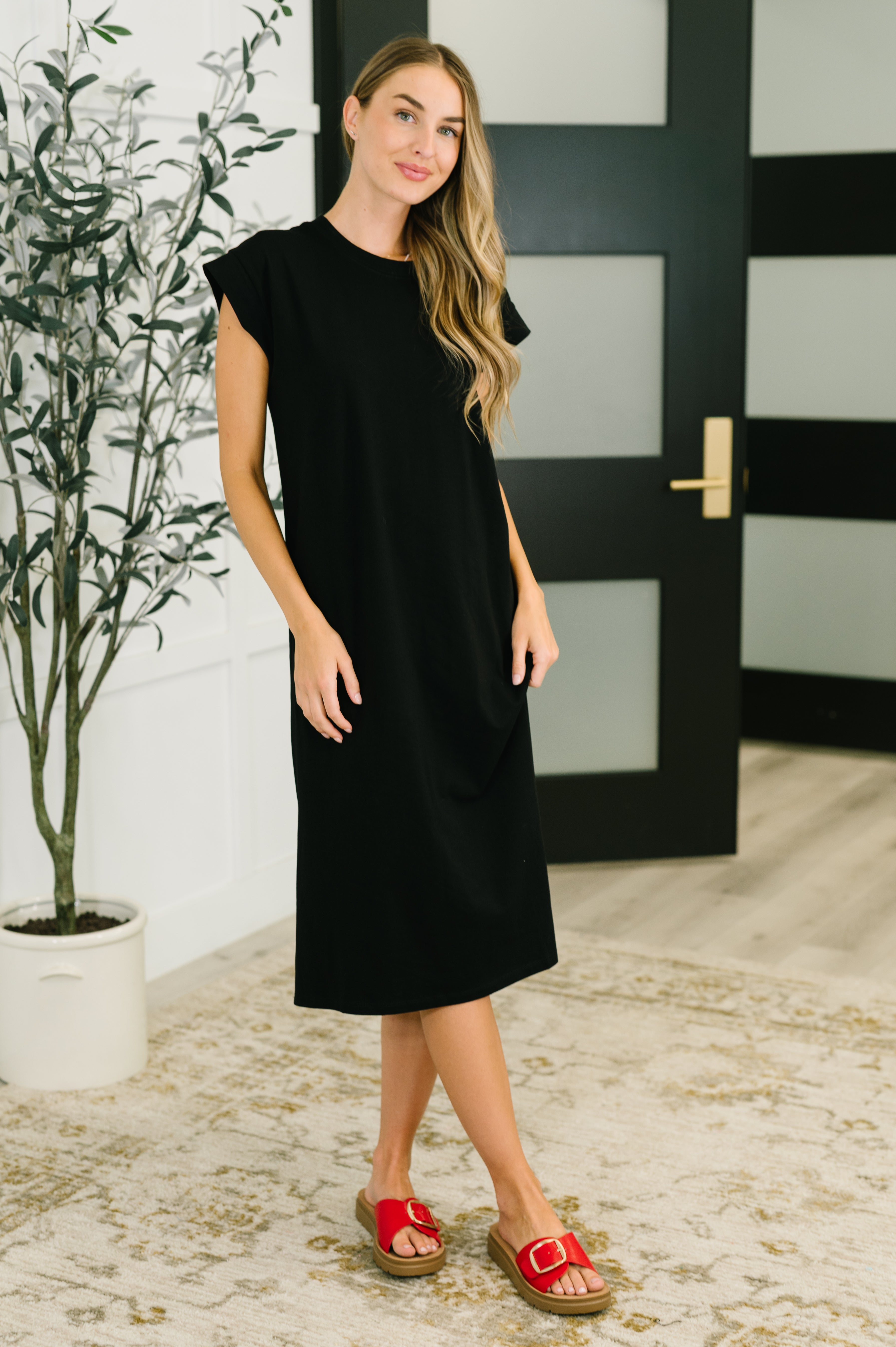 Zenana Sweet Like That Casual Dress in Black 3XL Womens