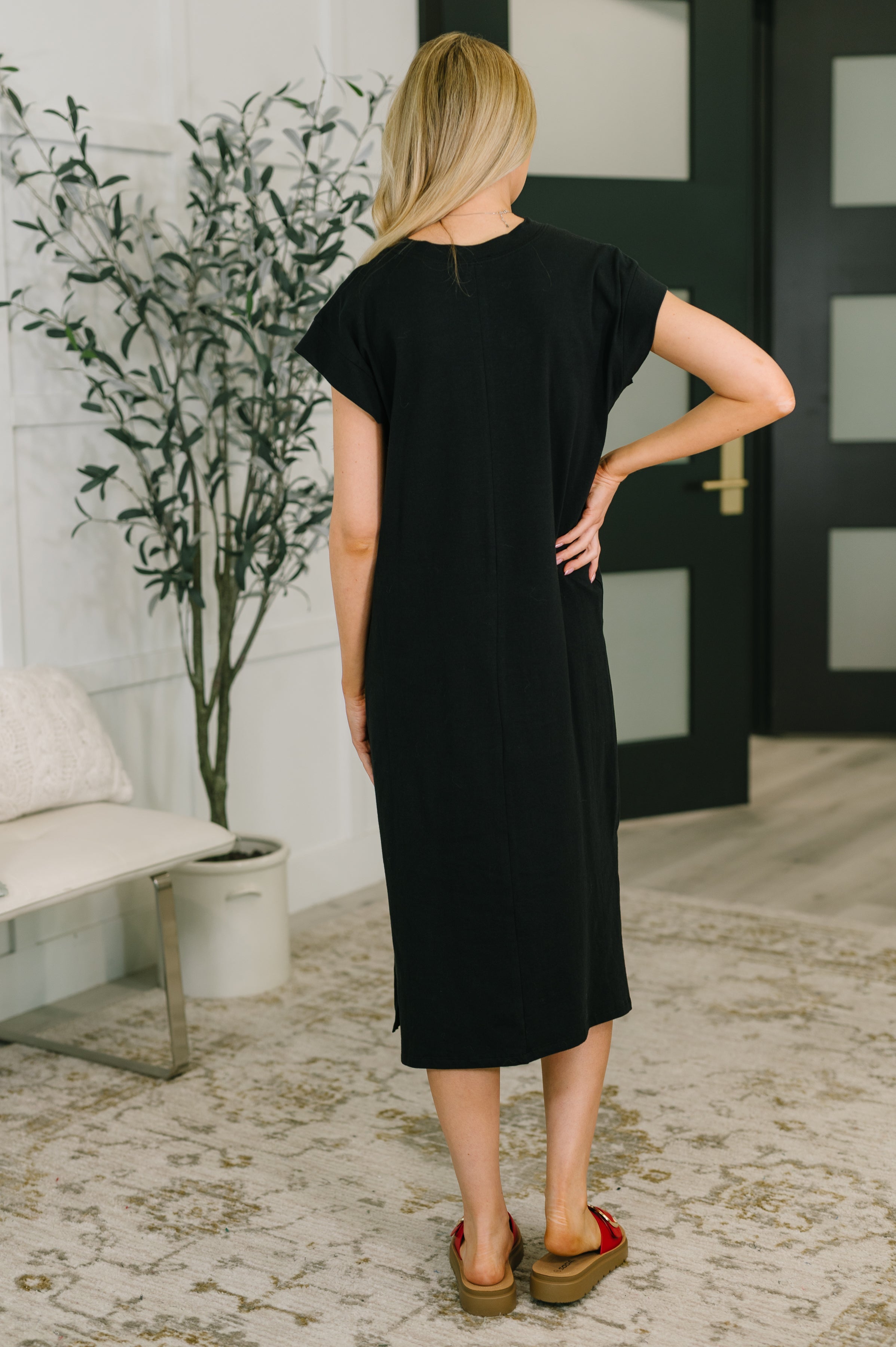 Zenana Sweet Like That Casual Dress in Black Womens