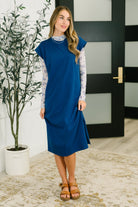 Zenana Sweet Like That Casual Dress in Light Navy 3XL Womens