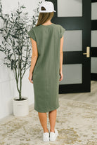 Zenana Sweet Like That Casual Dress in Light Olive Womens
