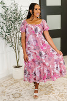 Hyfve Sweetheart Club Square Neck Floral Dress Womens