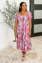 Hyfve Sweetheart Club Square Neck Floral Dress Womens