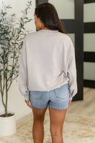 Rae Mode Sweet with a Side Eye Drop Shoulder Pullover in Taupe Womens
