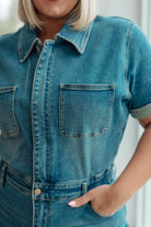 Judy Blue Sylvia Short Sleeve Denim Jumpsuit Ave Shops