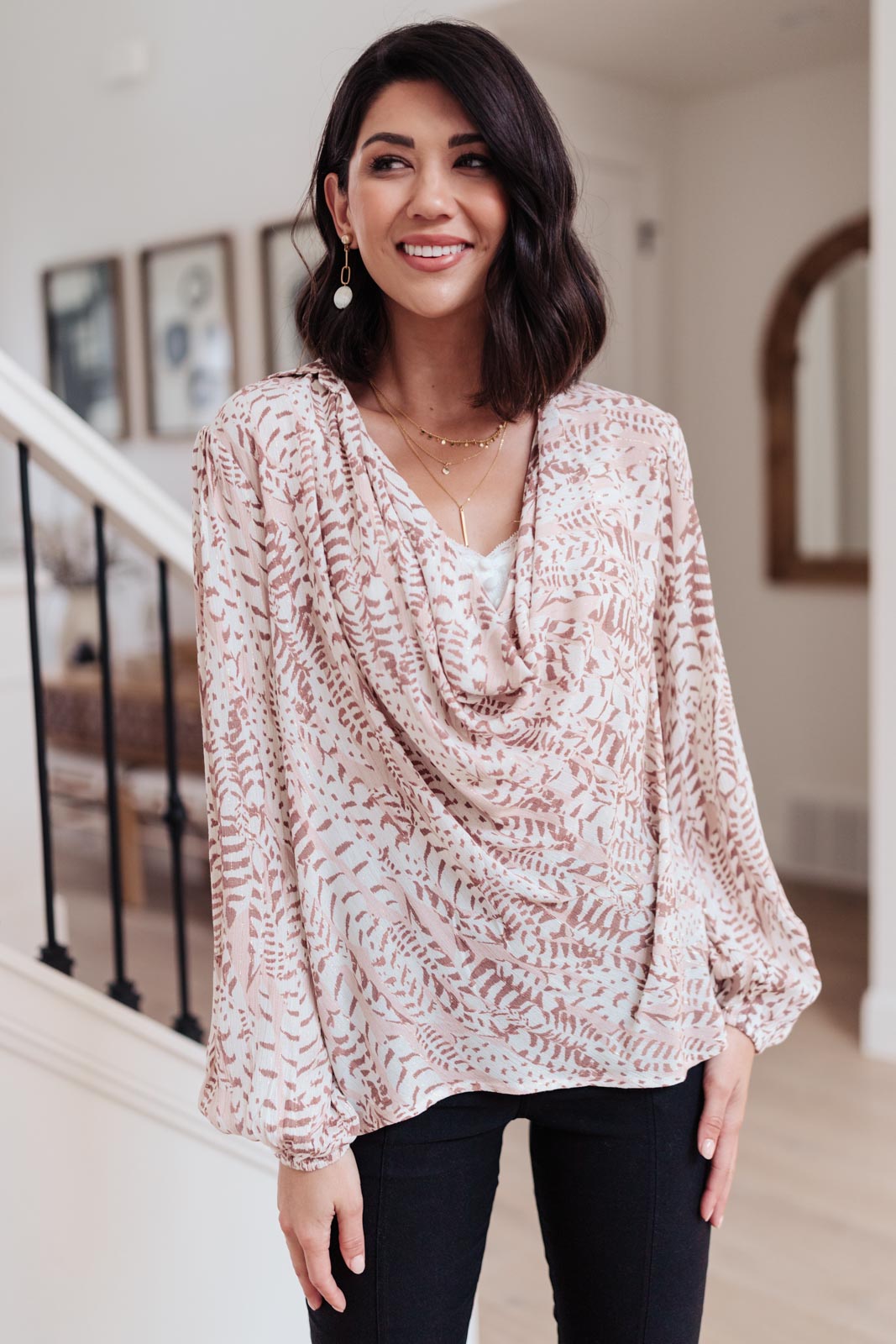 Andree by Unit Take Flight Cowl Neck Top Womens